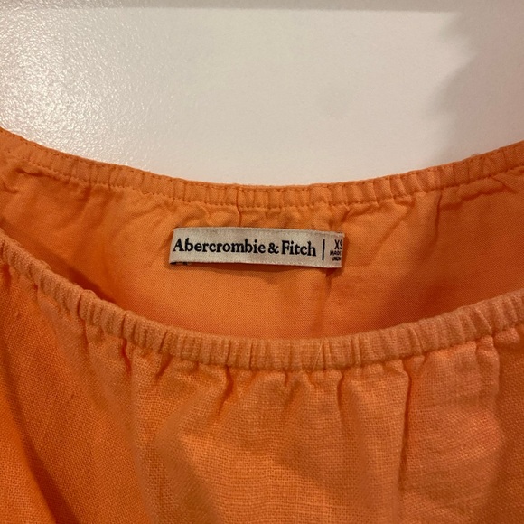 Women’s Abercrombie & Fitch Linen Puff Sleeve Crop Top size XS - Picture 3 of 3